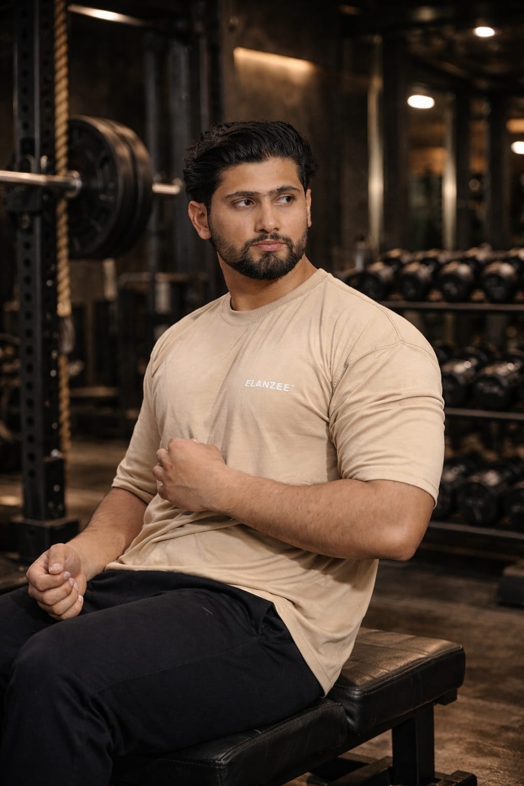 Elanzee Core Tee Beige